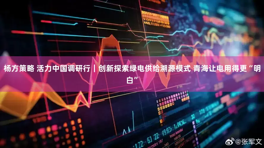 杨方策略 活力中国调研行｜创新探索绿电供给溯源模式 青海让电用得更“明白”